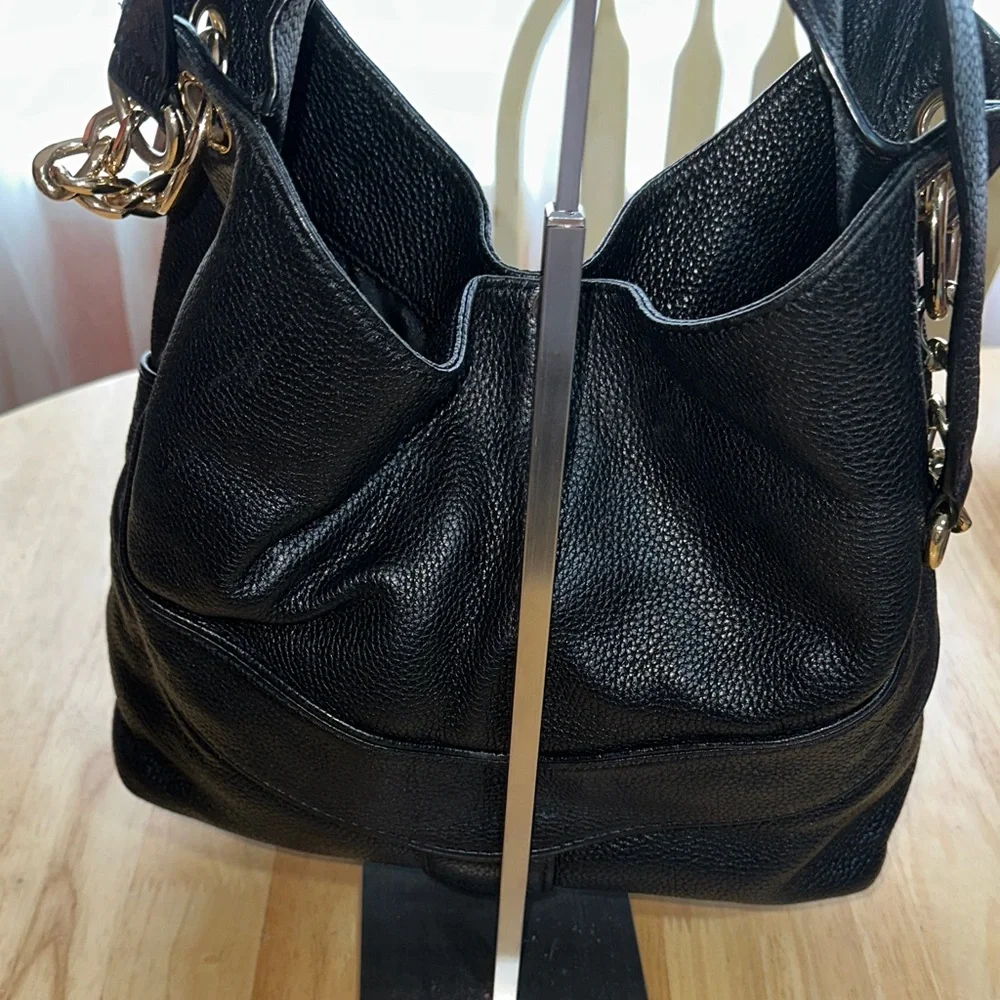 Michael Kors Black Leather Hobo Bag - Picture 5 of 11